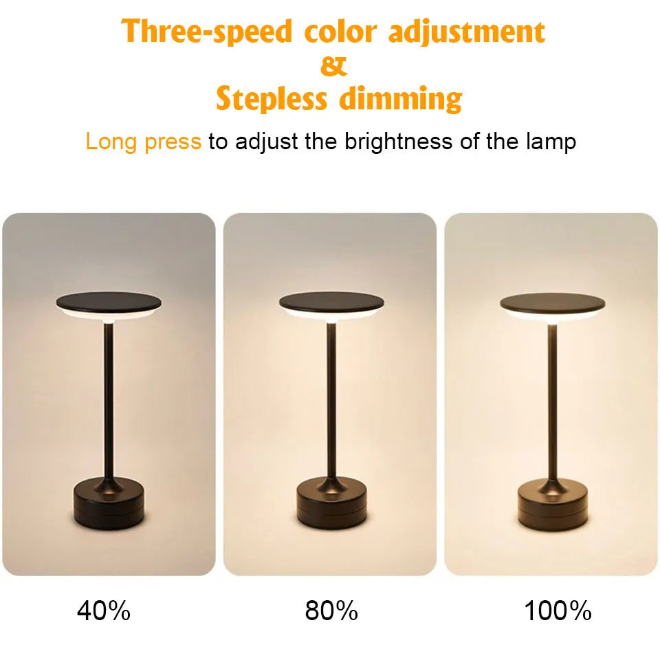 LED Touch Sensor Table Lamp USB Rechargeable Night Light