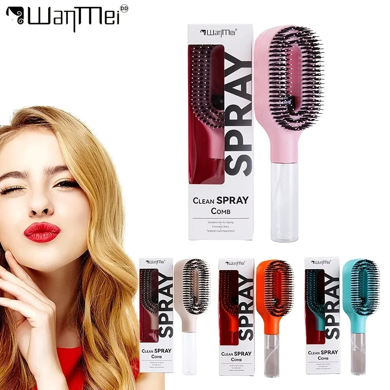 WANMEI 2-in-1 Spray Hair Brush for Wet and Dry Hair