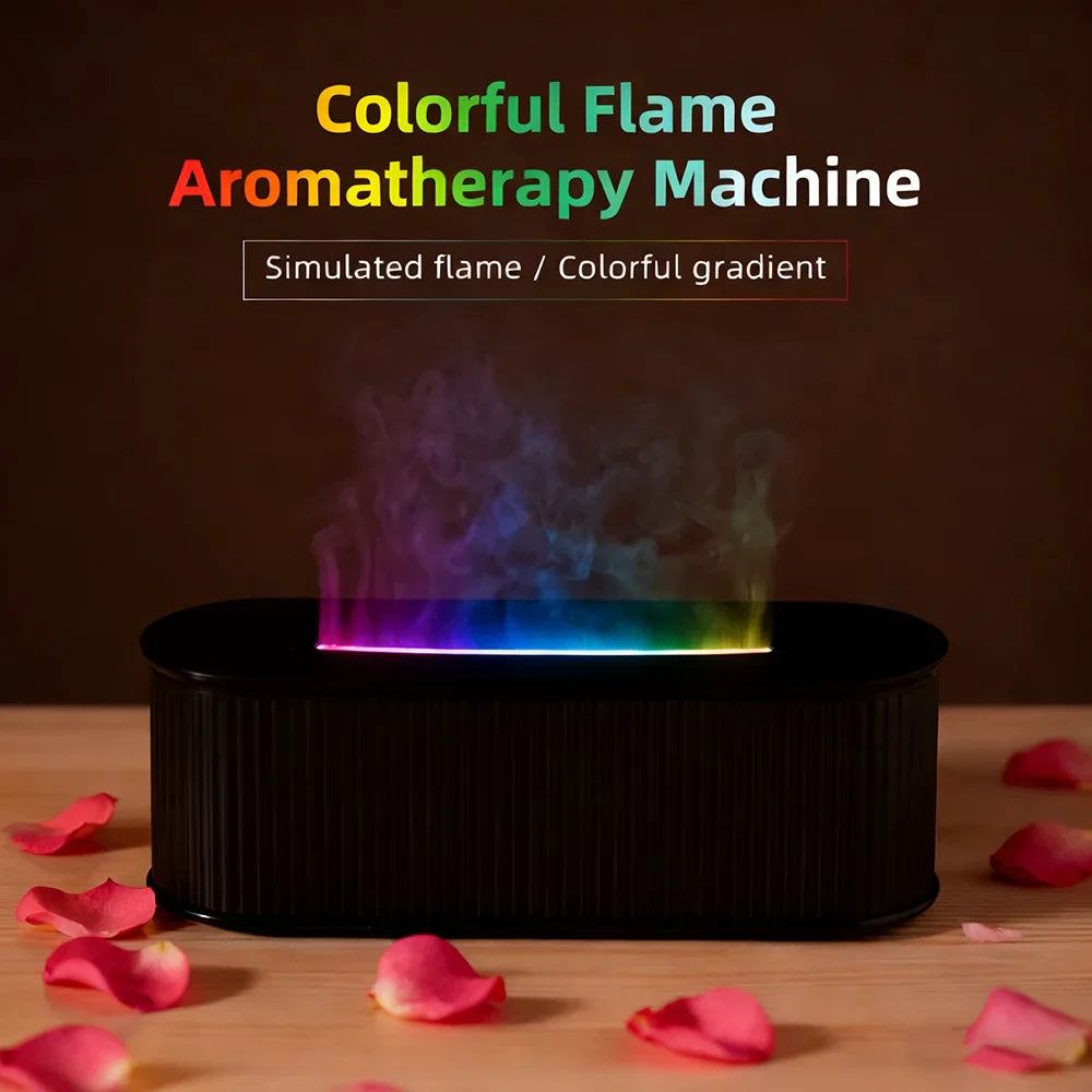 USB Powered Simulated Flame Aroma Diffuser for Home Office
