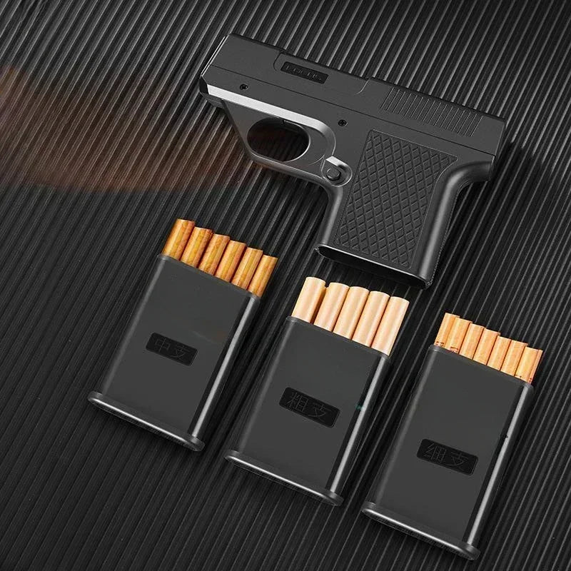 Windproof PU Gas Cigarette Case Lighter Capacity 10