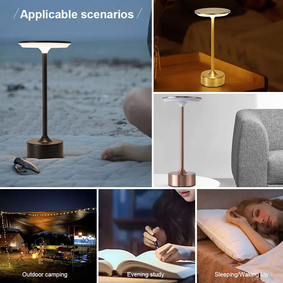 LED Touch Sensor Table Lamp USB Rechargeable Night Light