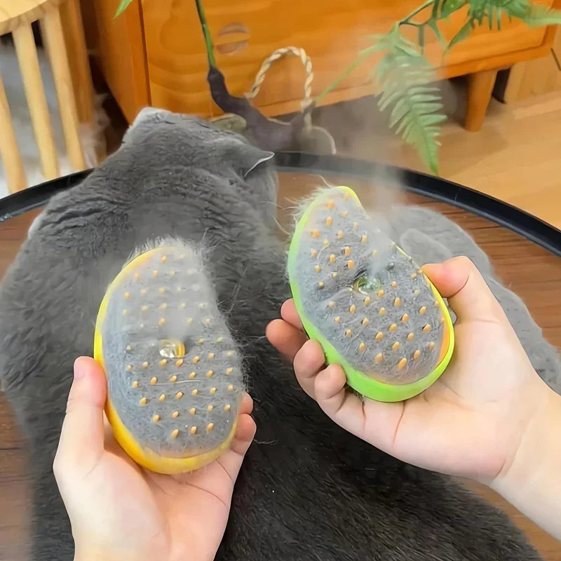 3 in 1 Cat Dog Steam Brush Electric Grooming Tool