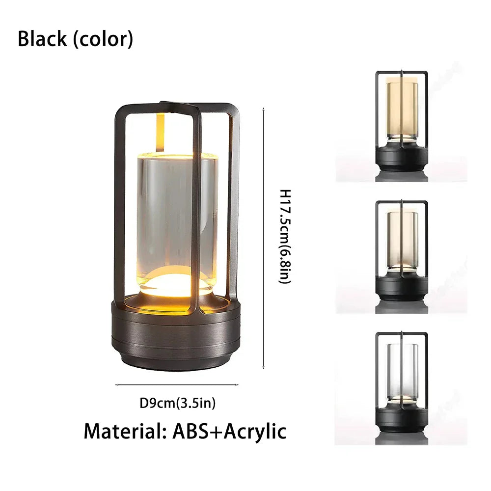 Cordless LED Table Lamp for Desk and Camping Use