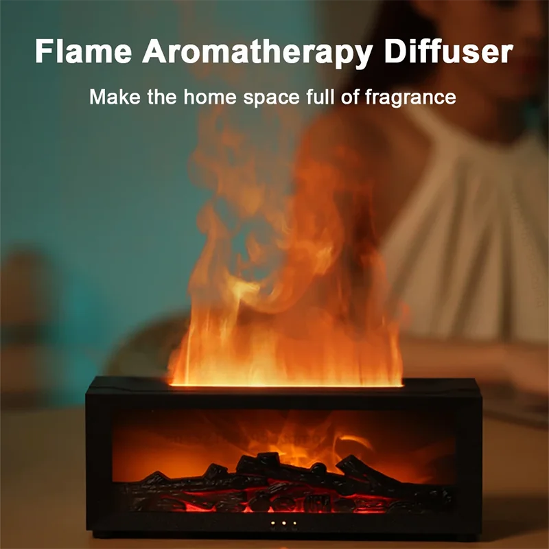 Imitation Flame Aromatherapy Humidifier for Winter