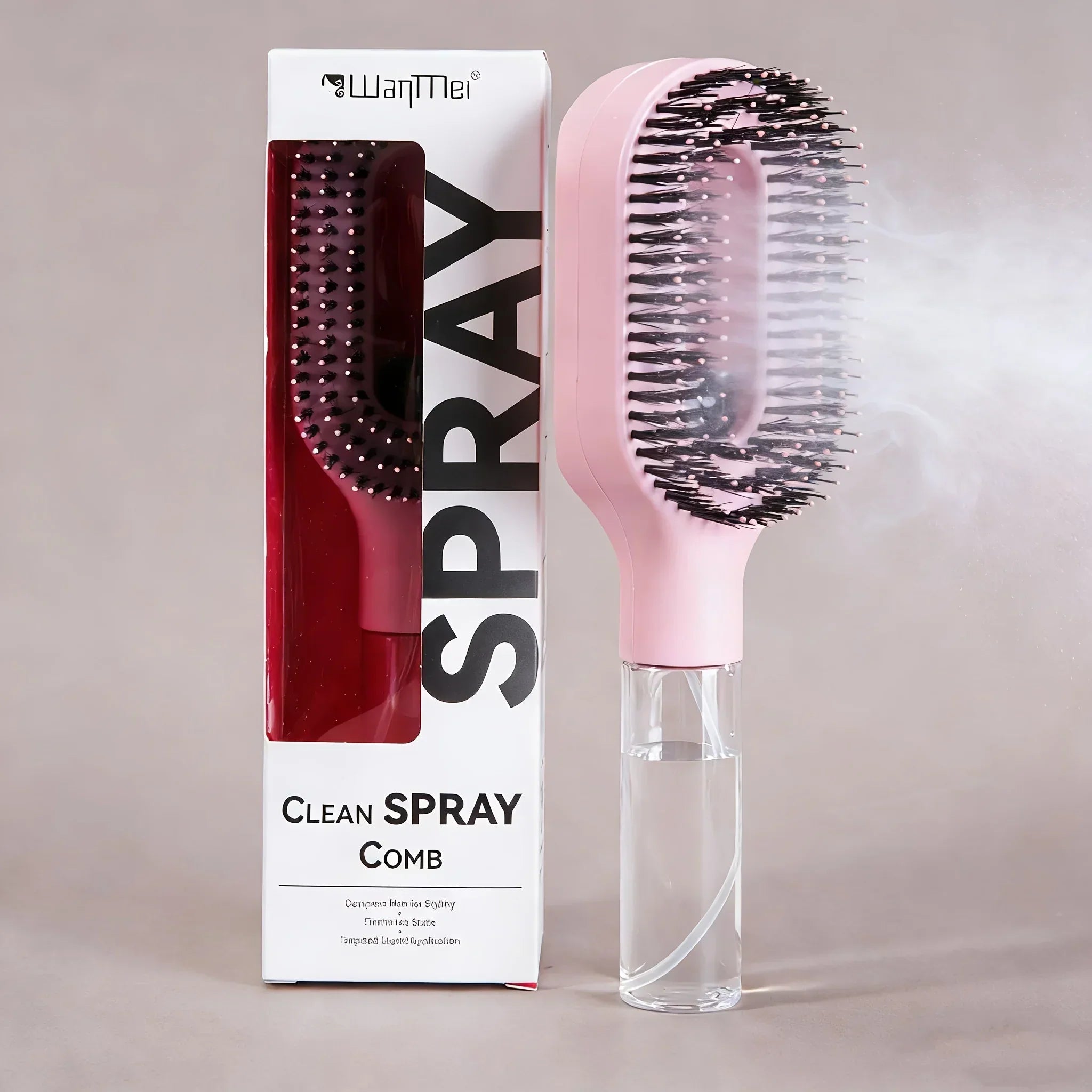 WANMEI 2-in-1 Spray Hair Brush for Wet and Dry Hair