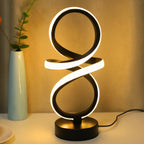 Spiral LED Table Lamp with USB Power, Adjustable Colors