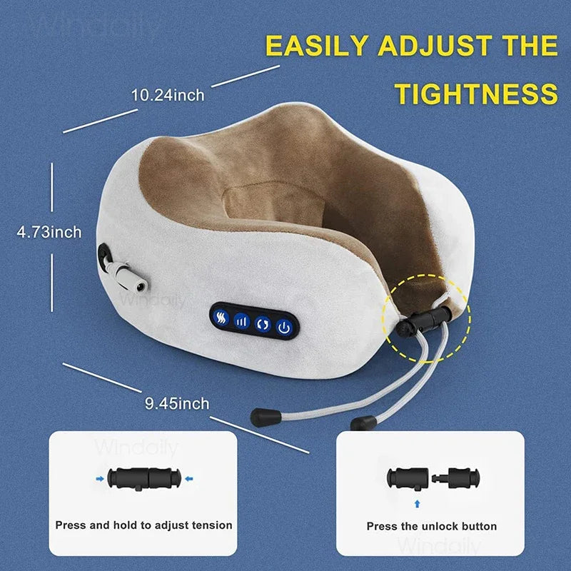 Neck Massager Pillow with Heat and Vibration Relief
