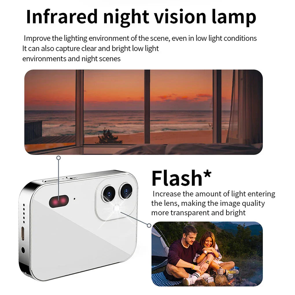 64MP 4K CCD Digital Camera with Touch Screen and Zoom