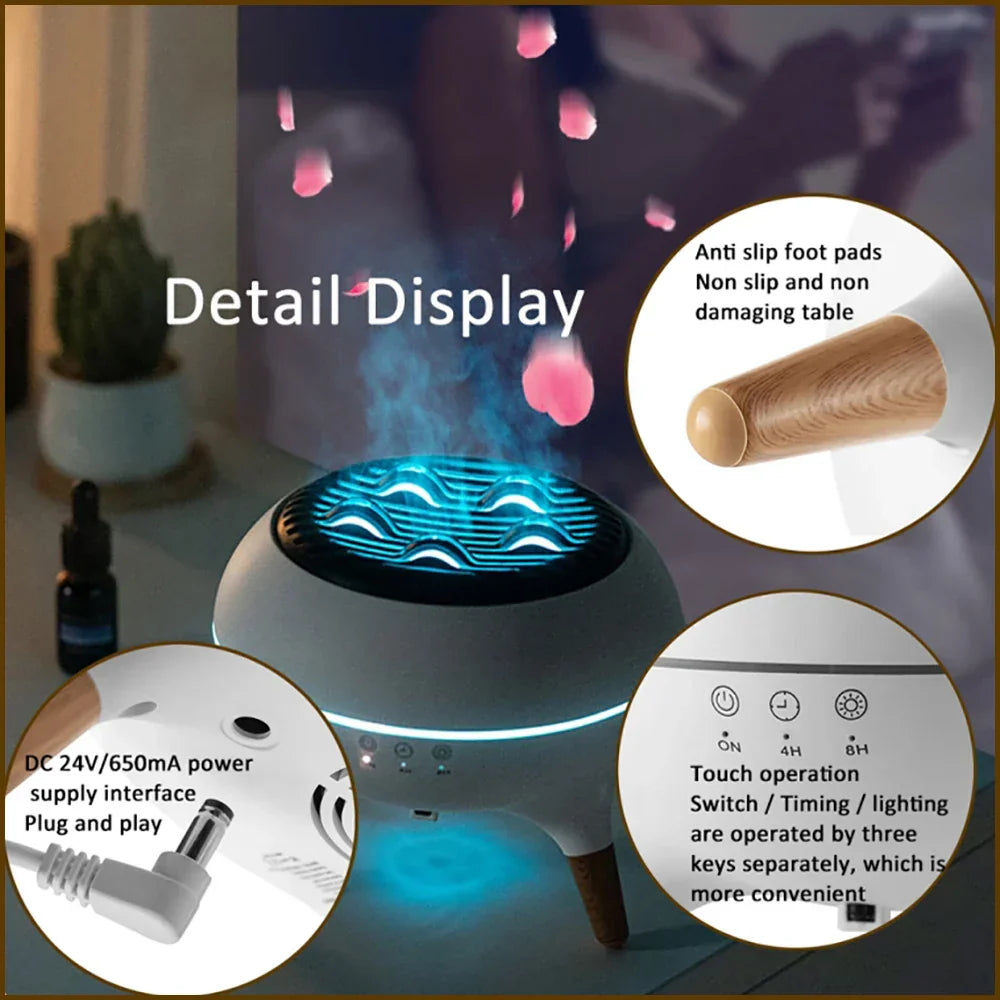 350ml Aromatherapy Humidifier with Remote Control Lighting
