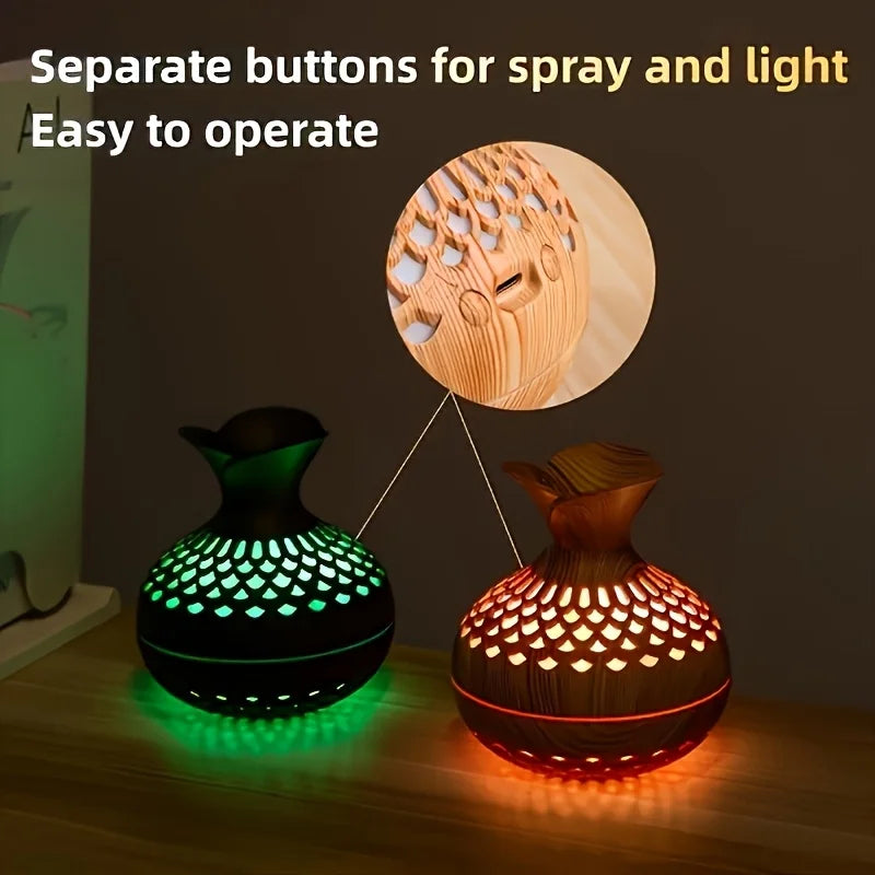 Flower Humidifier with Colorful Atmosphere Light