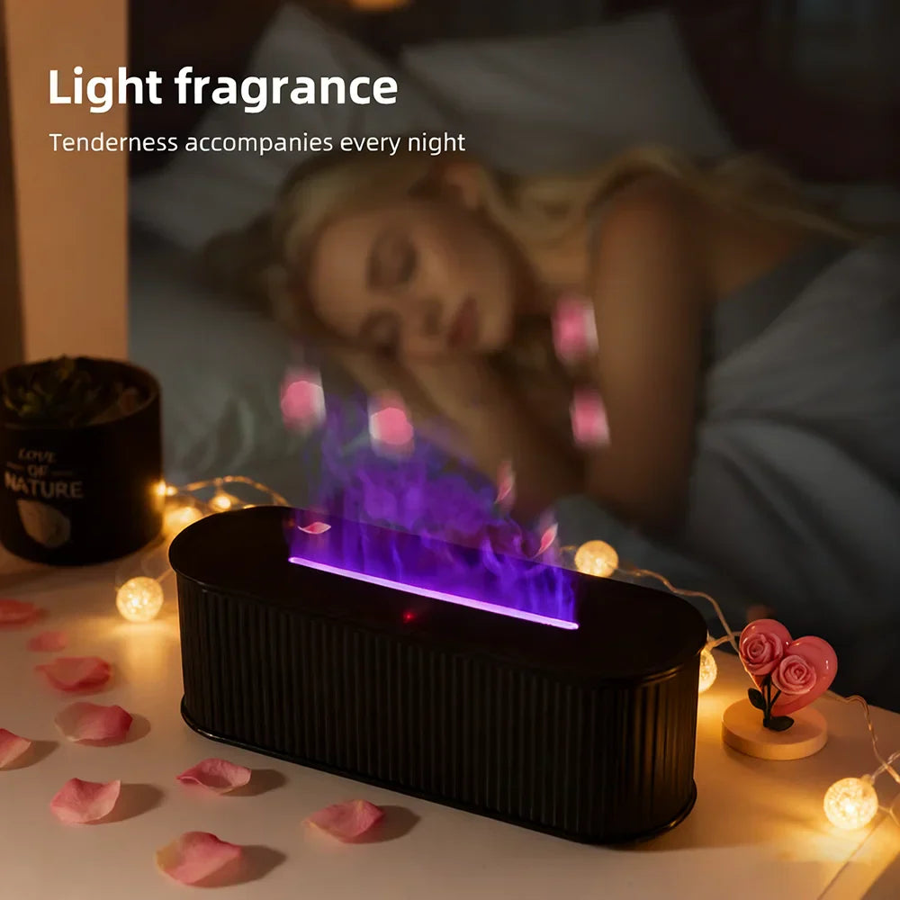 USB Powered Simulated Flame Aroma Diffuser for Home Office