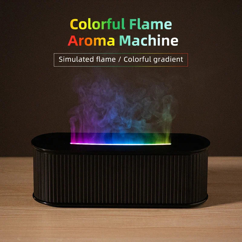 USB Powered Simulated Flame Aroma Diffuser for Home Office