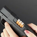 Windproof PU Gas Cigarette Case Lighter Capacity 10