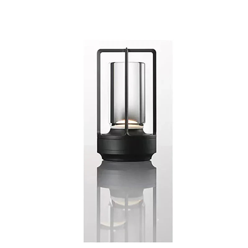 Black Crystal LED Touch Table Lamp for Bedroom