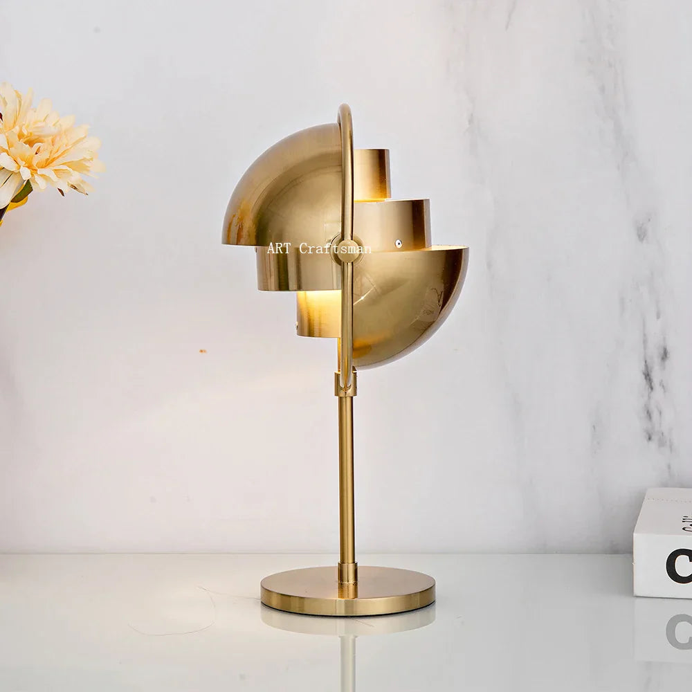 Gubi Desk Lamp Black Gold Metal for Living Room Bedroom