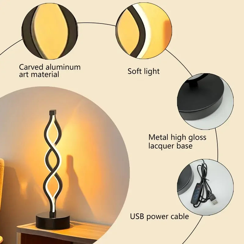 Color Changing LED Desk Lamp USB Powered for Home Decor