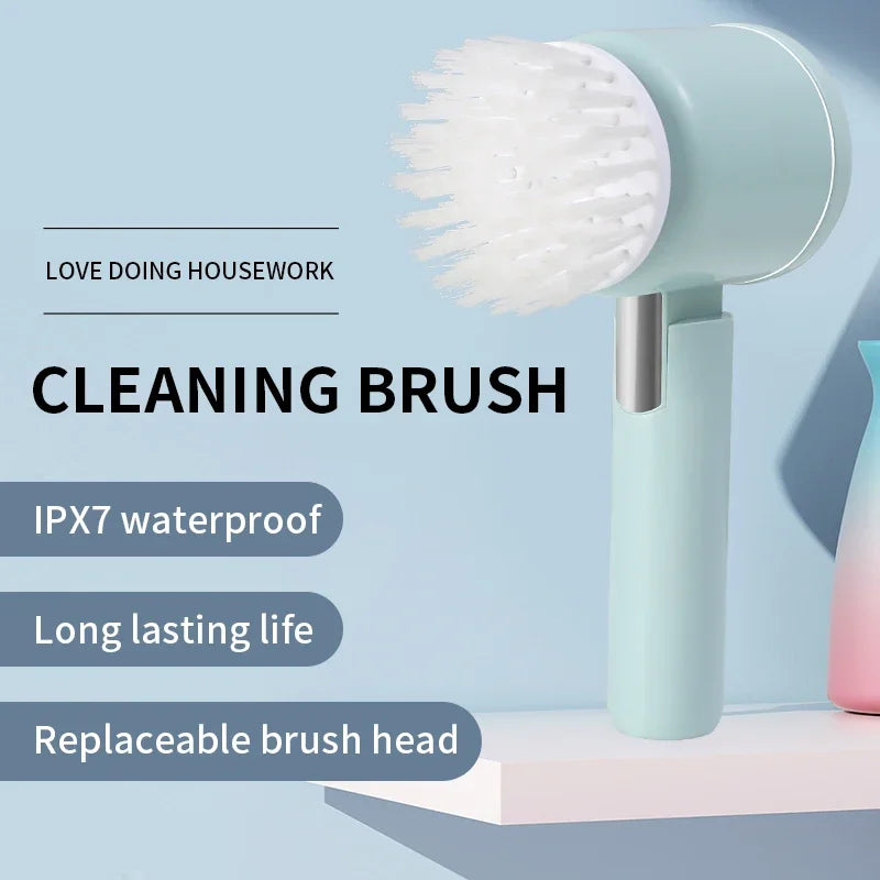 Rechargeable Electric Cleaning Brush for Kitchen and Bathroom
