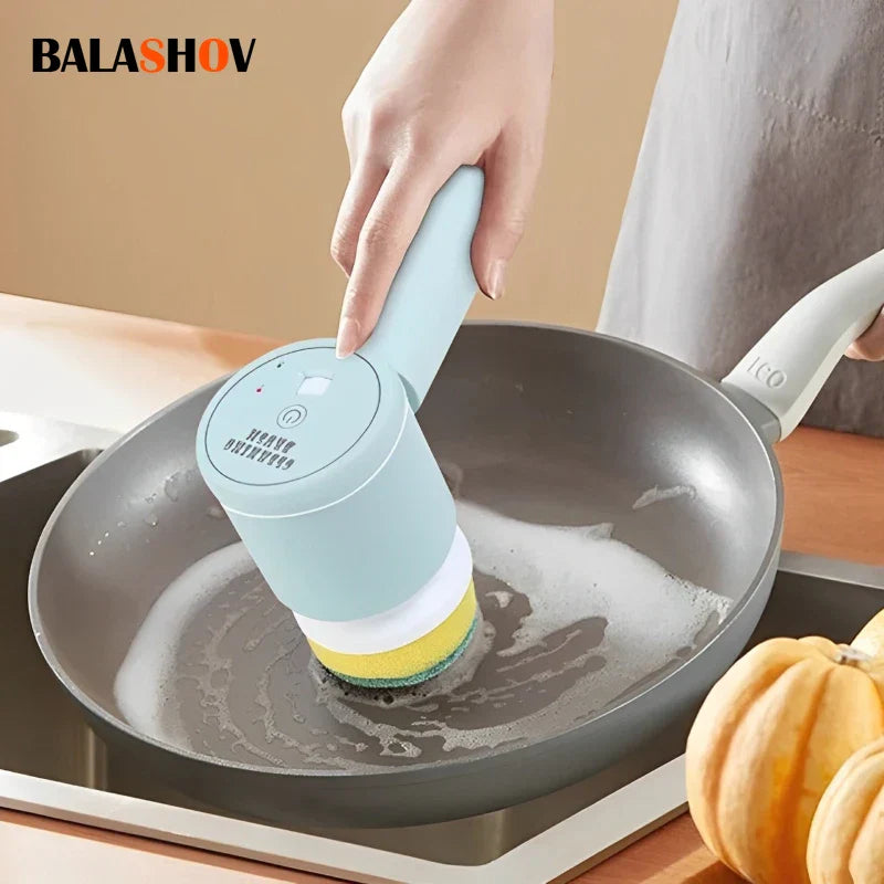 Rechargeable Electric Cleaning Brush for Kitchen and Bathroom