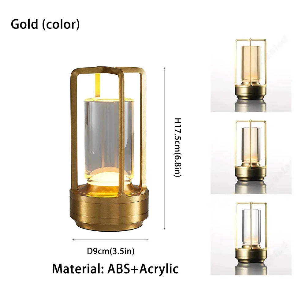 Cordless LED Table Lamp for Desk and Camping Use