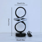 Spiral LED Table Lamp with USB Power, Adjustable Colors