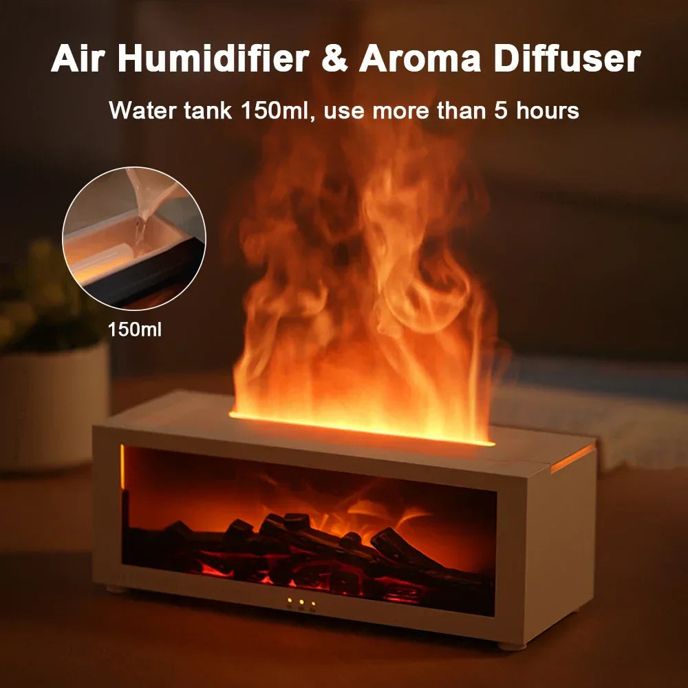 Imitation Flame Aromatherapy Humidifier for Winter