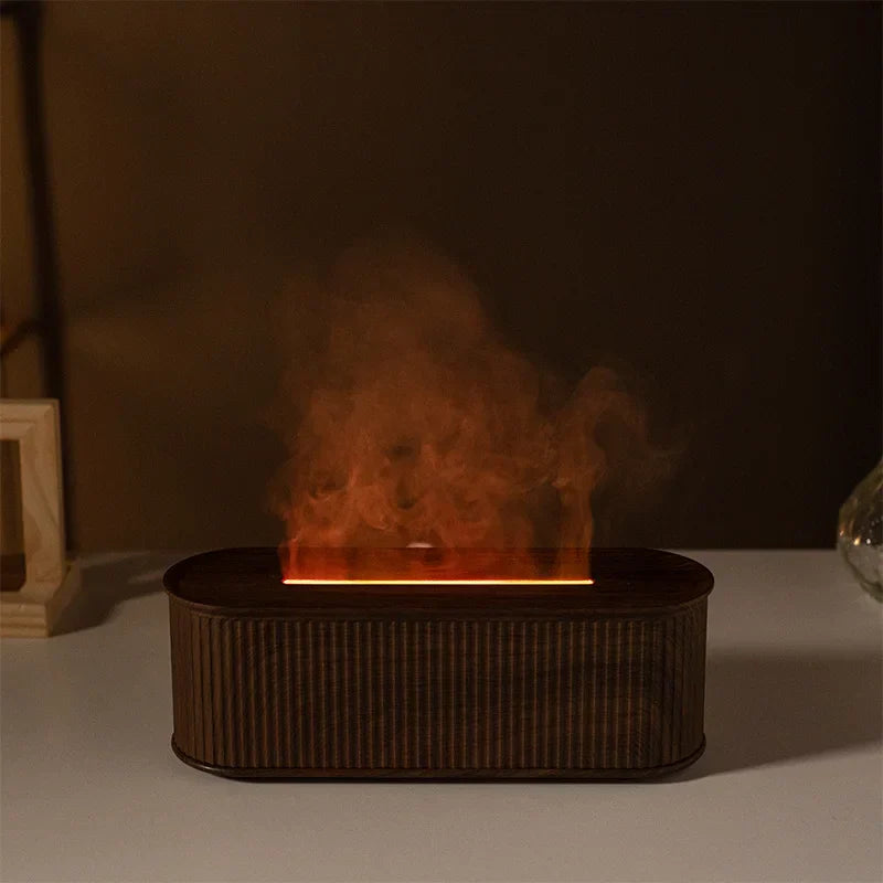 USB Powered Simulated Flame Aroma Diffuser for Home Office