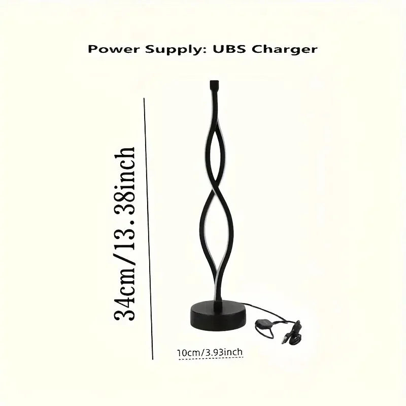 Nordic Black Table Lamp Minimalist Bedroom Lighting