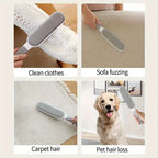 Double-Sided Pet Hair Remover Lint Brush for Cats