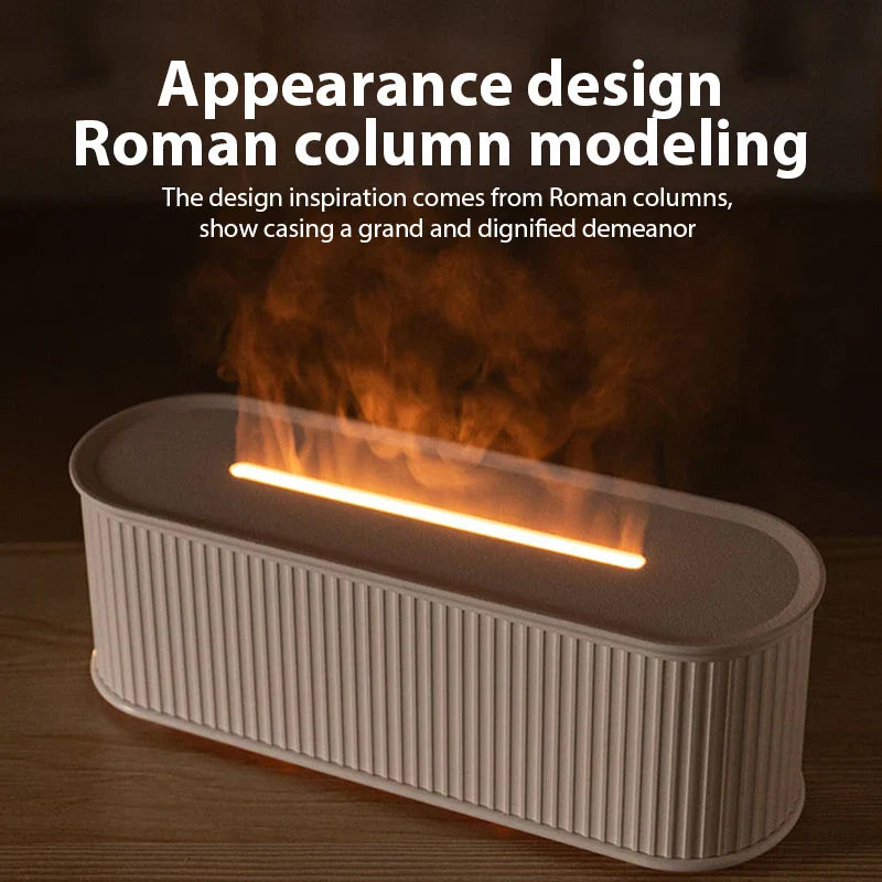 USB Powered Simulated Flame Aroma Diffuser for Home Office