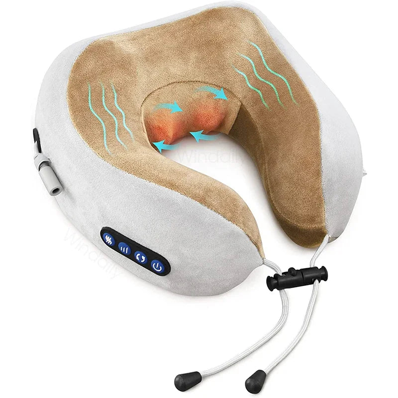Neck Massager Pillow with Heat and Vibration Relief