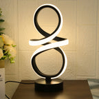 Spiral LED Table Lamp with USB Power, Adjustable Colors
