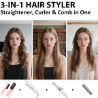Cordless Hair Straightener Brush 10000mAh Fast Heating