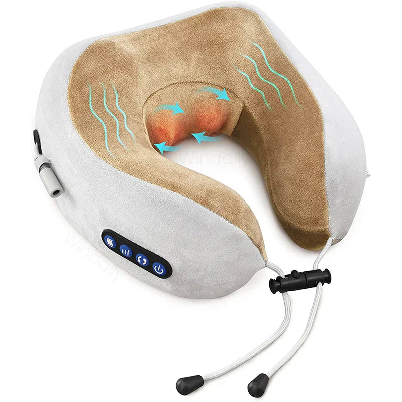 Neck Massager Pillow with Heat and Vibration Relief