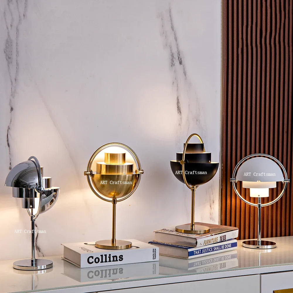Gubi Desk Lamp Black Gold Metal for Living Room Bedroom