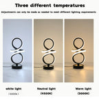 Spiral LED Table Lamp with USB Power, Adjustable Colors