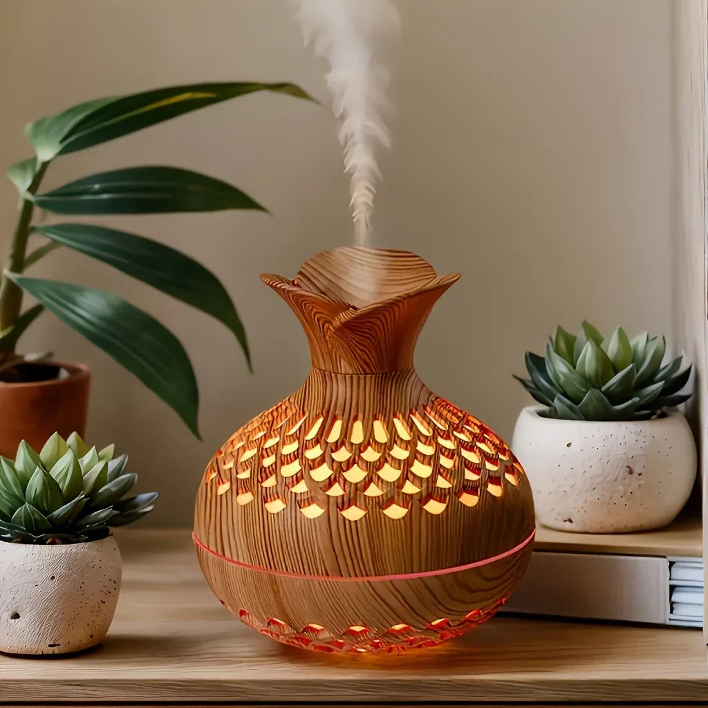 Flower Humidifier with Colorful Atmosphere Light