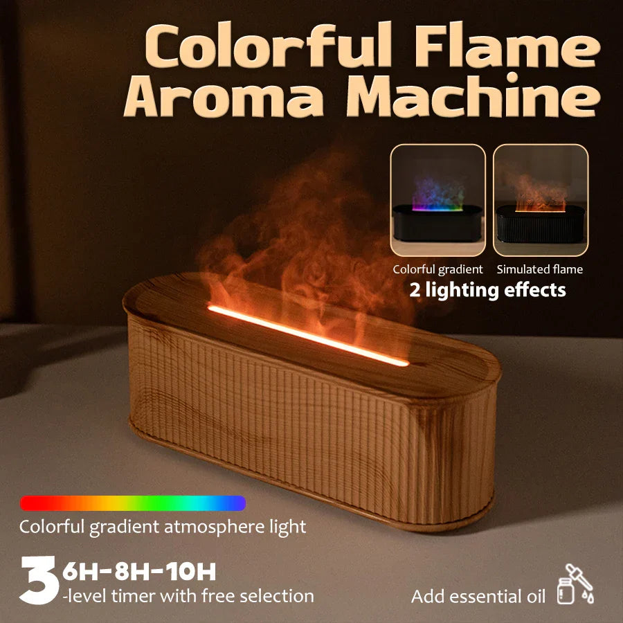 USB Powered Simulated Flame Aroma Diffuser for Home Office