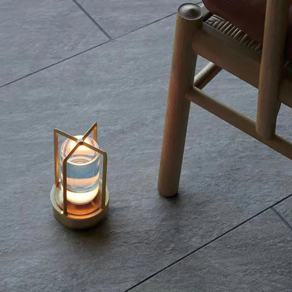 Black Crystal LED Touch Table Lamp for Bedroom