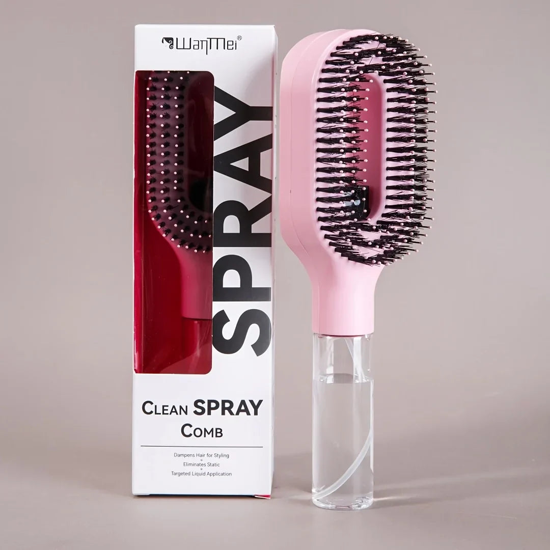WANMEI 2-in-1 Spray Hair Brush for Wet and Dry Hair