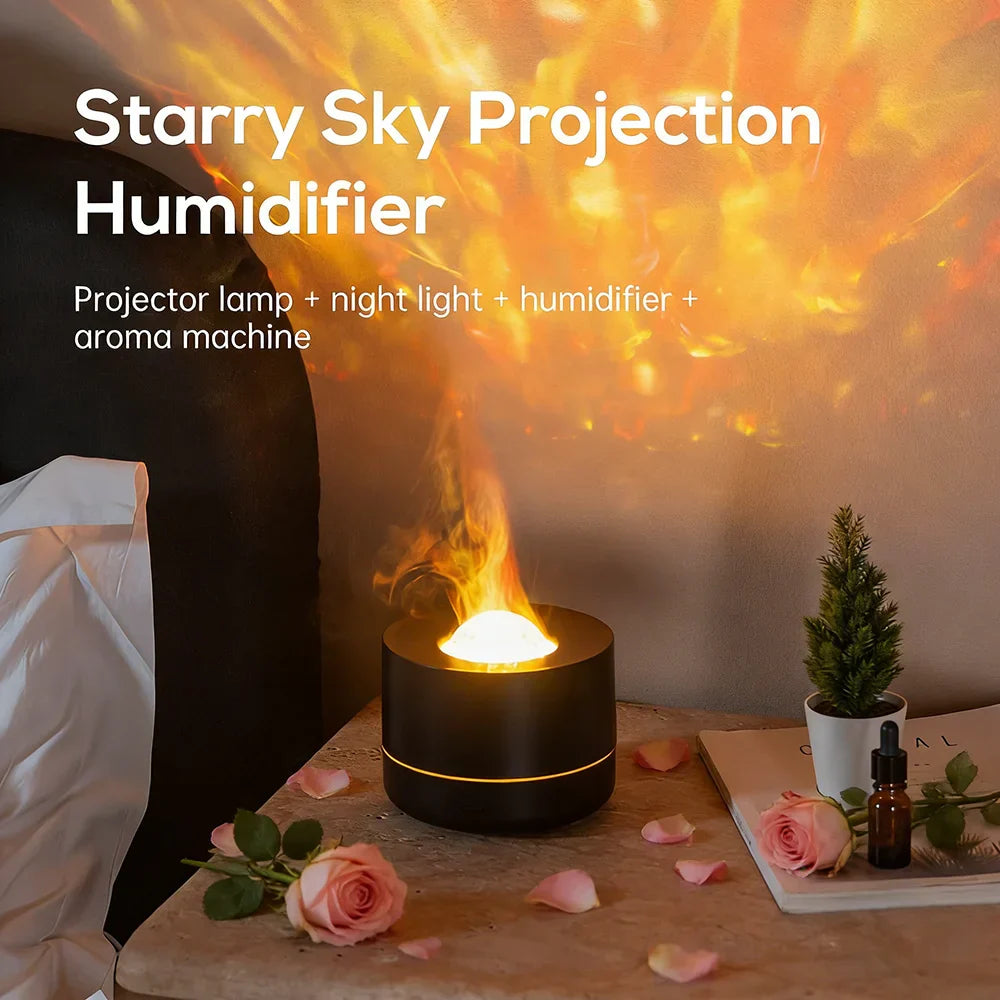 Galaxy Projection Air Humidifier with 7-Color Lights