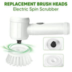 Cordless Electric Spin Scrubber with 5 Brush Heads